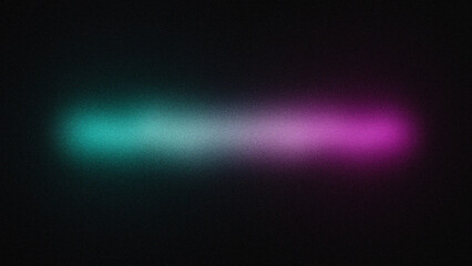 Obraz premium Teal and Magenta Gradient Light Streak on Black Background, Subtle Grain, Stock Media