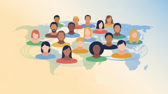 Diverse People Connected Globally