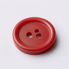 Isolated red button on a white background