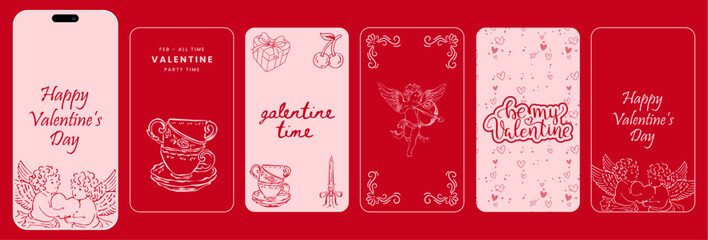 Valentine&rsquo;s Day Social Media Post Template for Instagram Reels, Stories, and Feeds