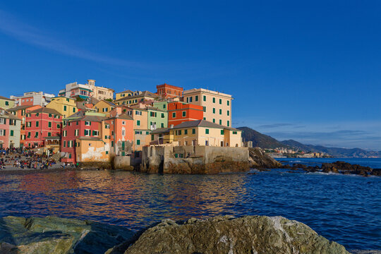 Fischerdorf Boccadasse bei Genua