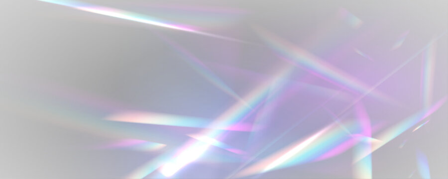 Neon diamond prism glows rainbow light through crystal glass sparkle. PNG vector lens captures glare, glitter, bokeh, flare effect. Light refractions create magical holographic depth.