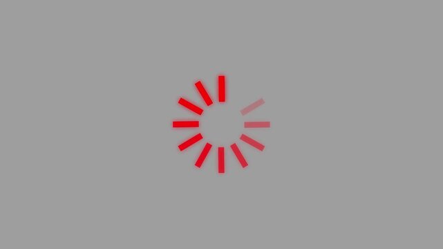 Smooth animated spinning waiting icon with glowing neon line style on a dark background. This minimal loader animation represents loading, buffering, processing, syncing, and waiting states in modern