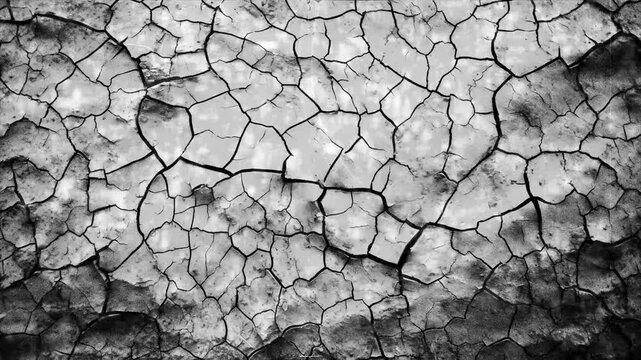 Cracked concrete grunge texture with rough fractures and noise, cinematic abstract background for decay and dramatic visuals