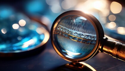 a close up of a magnifying glass