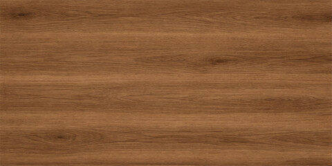 A dark brown natural oak grain pattern on an old wooden plank board provides a textured hardwood timber surface for a rustic wall or table background design © jaduuu