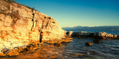 perfect summer view, spectacular nature scene in Greece, Corfu (Kerkyra) Ionian island, Kassiopi resort, Greece, Europe ...exclusive - this image is sell only on Adobe stock	