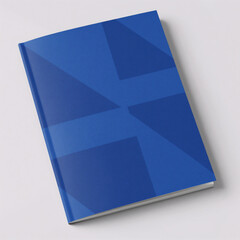 Geometric, abstract blue pattern graphic for a brochure design