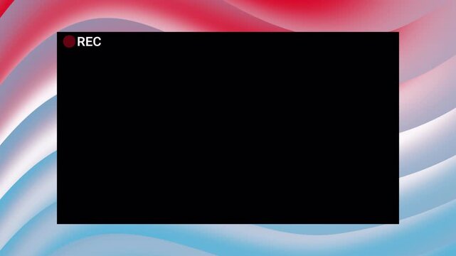 Overlay transparent screens red rec indicator creates contrast over calming blue waves suited for dynamic video editing projects. High energy impact.
