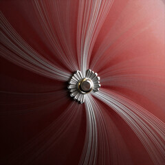 Fractal glass gradient background with dark and light red blur colors, rippled chrome design ribbed lines, warm wavy glow illustration