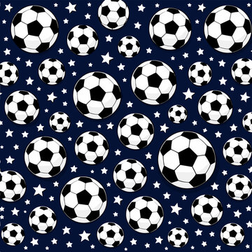 Seamless sports pattern in football/soccer kids/sporty fun style &mdash; classic and very popular for children's and teenage merchandise.