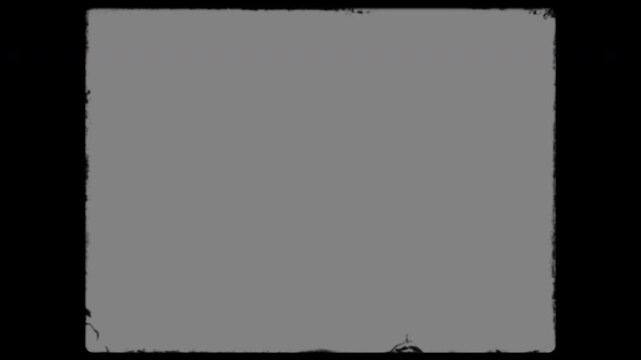 16mm Vintage Film Frame Matte Overlay with Dirty Border and Grunge Texture