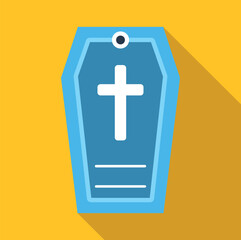 Obraz premium Coffin with a cross representing death, funeral, and christian burial
