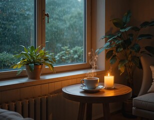 Typical winter scene with snow and serene atmosphere