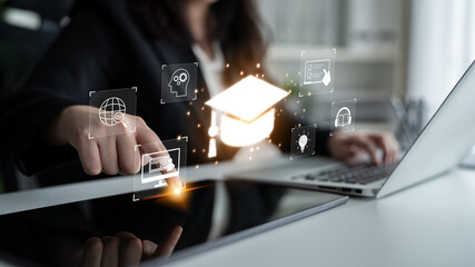 Online learning system combining digital education, e-learning, and virtual classroom to enhance learning, assessment, and global knowledge sharing. Latch