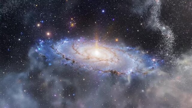 Stunning spiral galaxy in deep space
