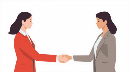 Obraz premium Businesswomen shaking hands sealing a deal with respect and professional courtesy