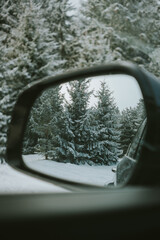 mirror in the snow