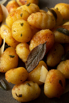 Sage Brown Butter Gnocchi with Shaved Parmesan Cheese