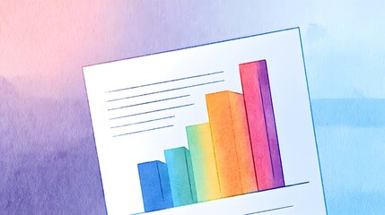 Vibrant data growth illustration showcasing insightful business analysis and optimistic future trends