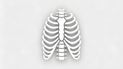 Human rib cage anatomy illustration showing the thoracic skeleton and protective structure