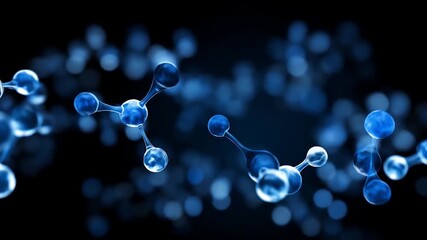 Abstract molecular structures 3 d render of scientific technology concept - Powered by Adobe