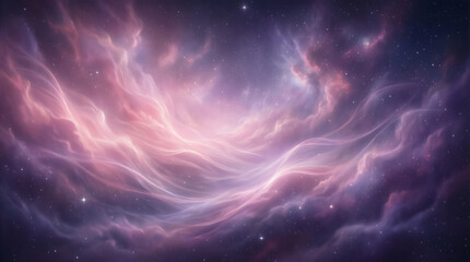 Sfondo astratto della nebulosa spaziale con nuvole viola e rosa