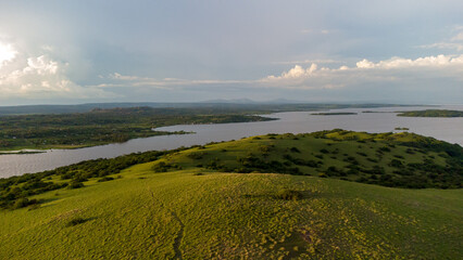 Sunset over Ndere Island on Lake Victoria, Kisumu, Kenya © Bigartta