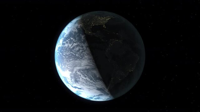 Location and map of Paraguay on the surface of the earth at nighttime.