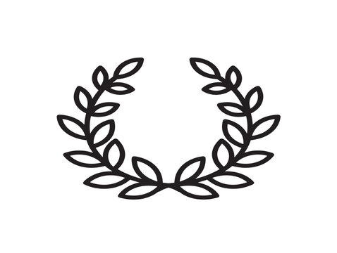 Simple laurel wreath vector illustration