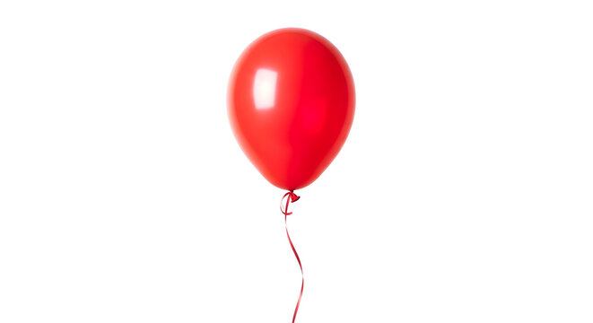 A red balloon isolated on transparent background