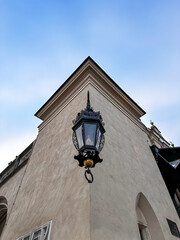 Historic Building Corner With Street Lantern 