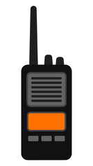 Obraz premium A black walkie-talkie isolated on a surface, ideal for communication 