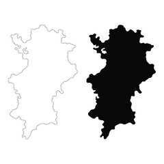 Obraz premium Minimalist silhouette map of germany