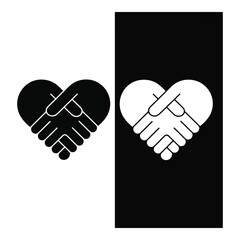 Obraz premium Unity and support heart icon