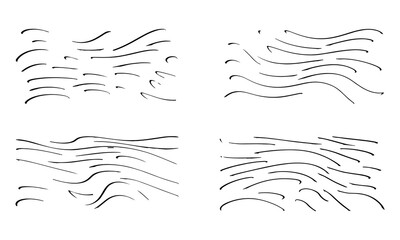 Abstract line patterns isolated on white background, Vector