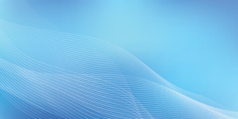Abstract Blue Wavy Lines Background Design.