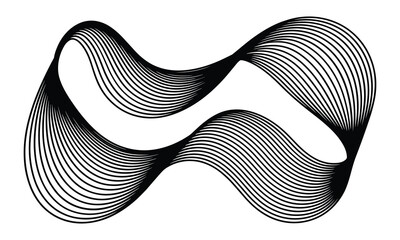 Intricate black and white pattern isolated on white background, Vector