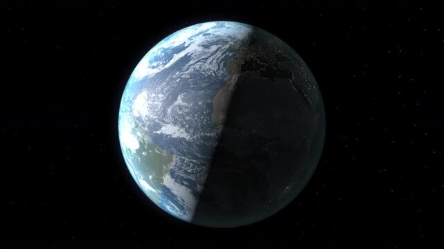 Location and map of Poland on the surface of the earth at nighttime.