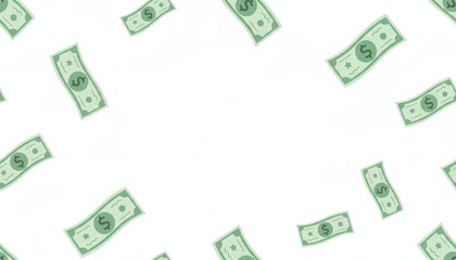 Dollar Bills in Motion, Business Context, Graphic Design, Abstract Viewpoint