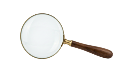 Magnifying glass with realistic lens distortion for search concept