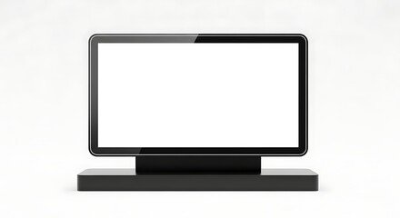 Modern flat screen television on stand