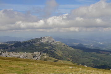 Obraz premium Natural park Gorbea, Basque Country, Spain, hiking in mountain