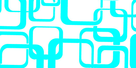 Vibrant Aqua Geometric Pattern With Interlocking Curves for Modern Design and Tech Backgrounds