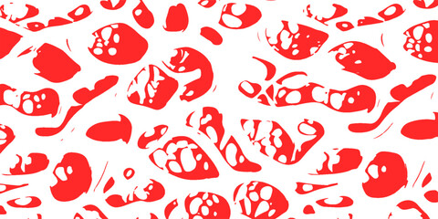 Abstract Coral Red Pattern Background With Repeating Shapes For Design, Wallpaper, And Decorative Texture