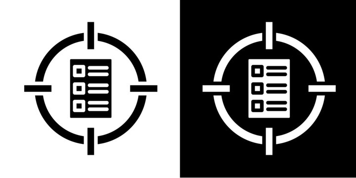 Project Scope Icon Set White Glyph Style Collection
