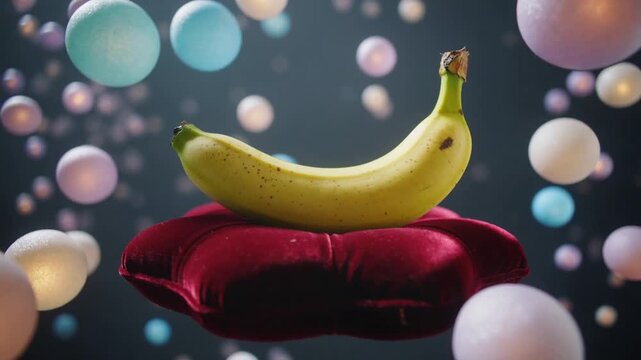 Banane sur coussin flottant