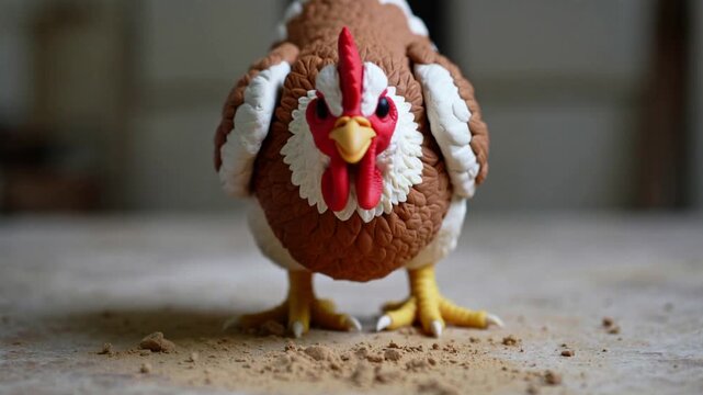 Poule stylis&eacute;e en gros plan