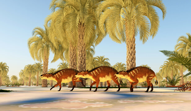 Eurohippus in Tropical Forest - Eurohippus was an early horse that lived in the Middle Eocene Period of Europe and Asia.