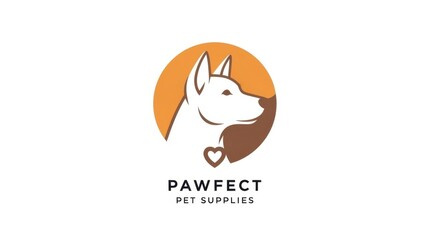 Elegant Dog Logo Design for Pawfect Pet Supplies Brand.
